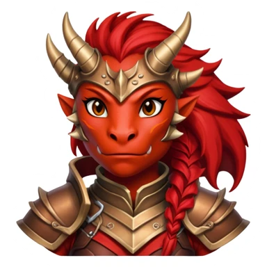 Red Dragonborn female sticker