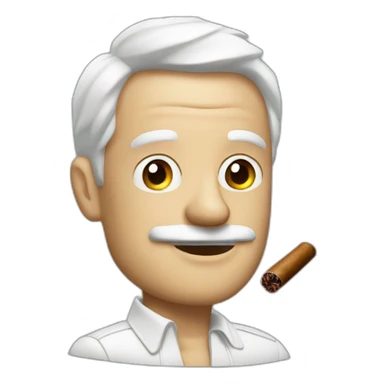 white sigma man with cigar sticker