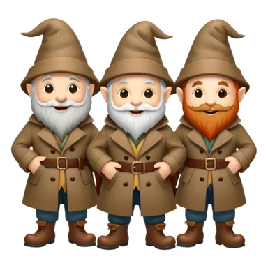 Three gnomes in a trenchcoat  sticker