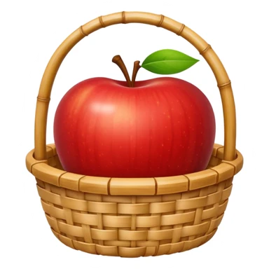  bamboo-basket apple sticker