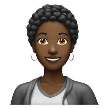 A black woman taking a selfie happy  sticker
