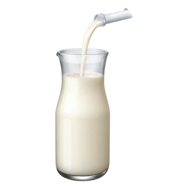 glass milk bottle pouring milk in a glass sticker
