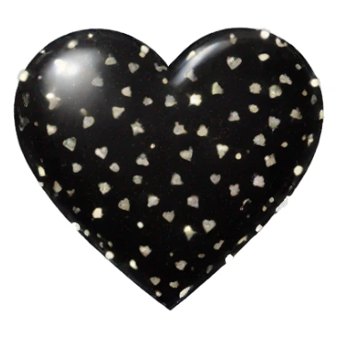 black heart with sparkles  sticker