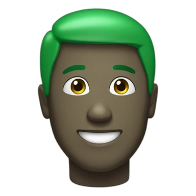 happy person with green Tsirt  sticker