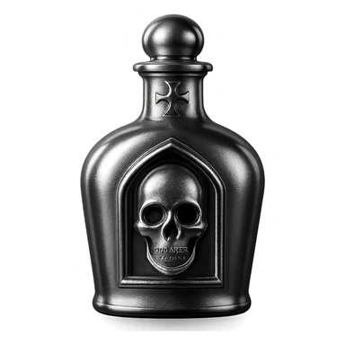 pink goth potion bottle, chrome style, shiny and gothic sticker