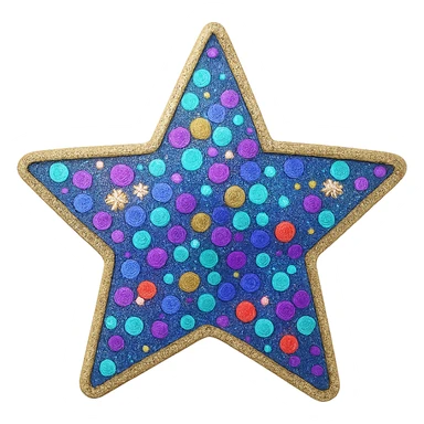 tiny star with a confetti pattern, glamorous and stylish sticker
