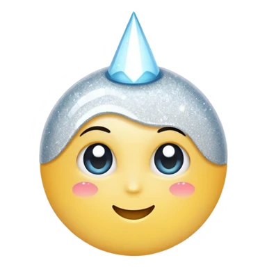 glitter white health sticker