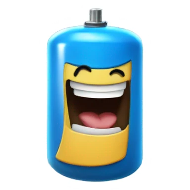 A blue capacitor laughing sticker