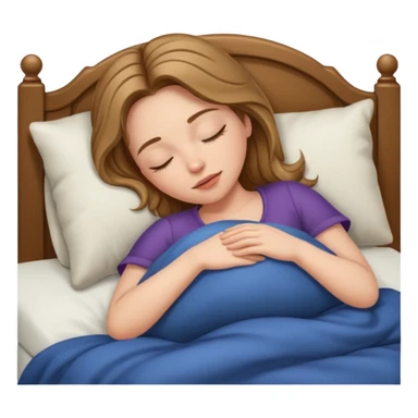 bronde woman sleeping in bed sticker