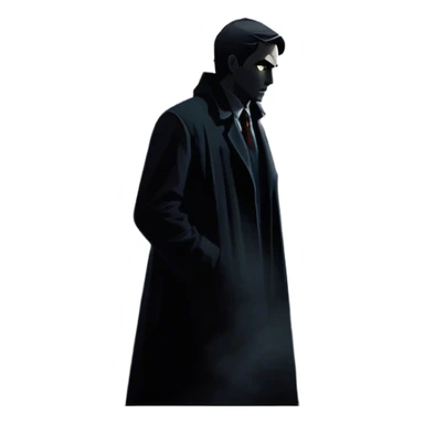 Thriller Movie Icon: A dramatic, intense movie poster-style collage. Dark, moody colors with shadows and high-contrast lighting. Include mysterious elements like an ominous figure, a broken window, and fog. A sense of suspense and tension. Transparent background. sticker