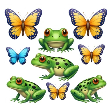 Frogs butterflies courage strong brave sticker