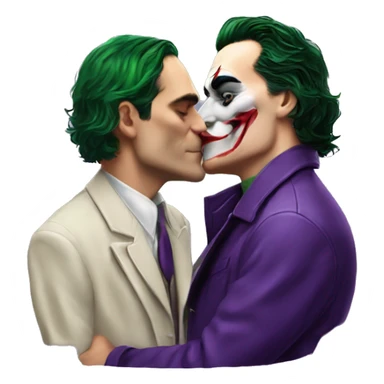 Joaquin Phoenix Joker kissing Joaquin Phoenix Joker sticker