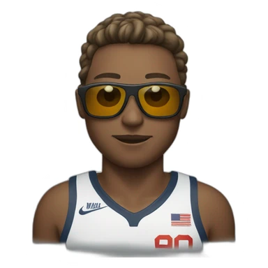 athlete in sunglasses sticker
