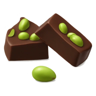 A bar of Dubai chocolate filled with Green pistachio cream sticker