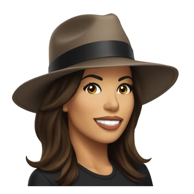 Eva Longoria wearing a hat sticker