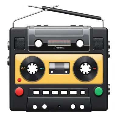 Cassette player sticker