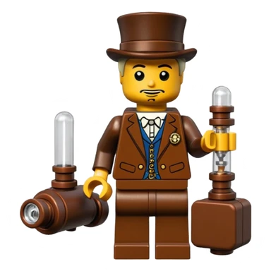 Steampunk Inventor lego toy sticker