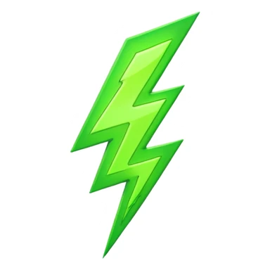 Neon green lightning bolt sticker