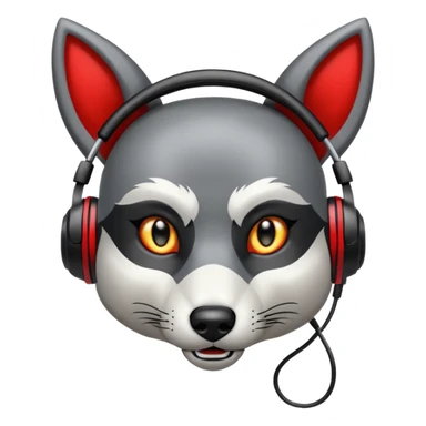 Tráeme una imagen de un lobo enojado estilo gamer sticker