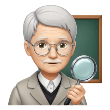 Elder + magnifier, Library Visitor. sticker