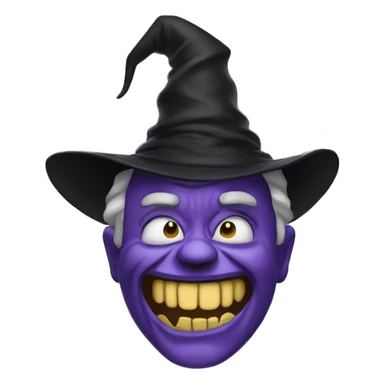 Evil man witch laughing  sticker