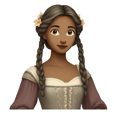 Medieval maiden sticker