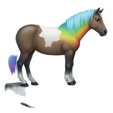 A tombstone which commemorates the death of a rainbow colored zorse sticker