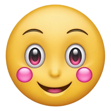 smiling yellow round emoji with pink money signs as eyes, surprised expression sticker