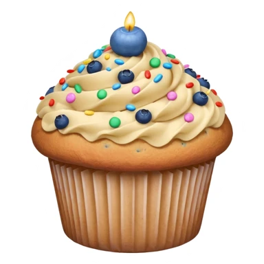 Blueberry Muffin celebrating birthday sticker
