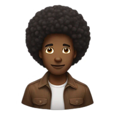 Black guy with a huge afro sticker