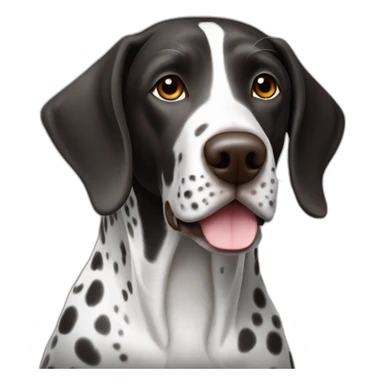 black and white german shorthair pointer dog sticker