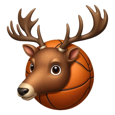 Deer as a basketball  sticker