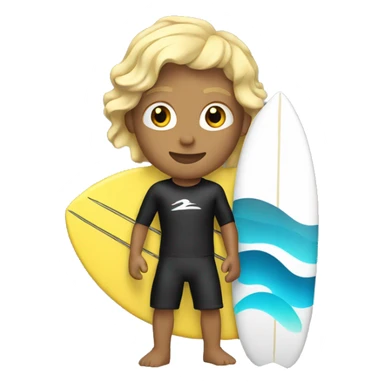 Surfer with blond hair on wave sticker