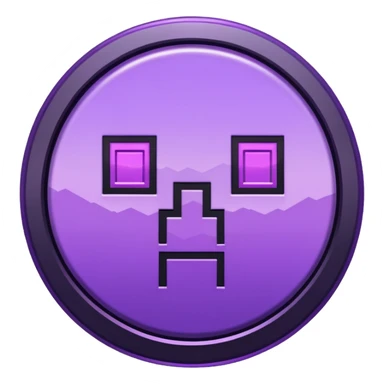 minecraft music disc with purple in the middle sticker