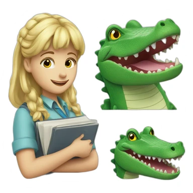 alice is the crocodile alice knows what she can do at school  sticker
