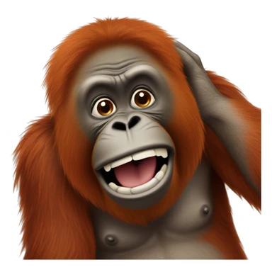 Orangutang farting sticker