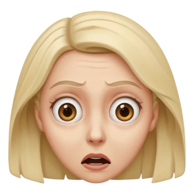 use the second emoji and make her look scared  sticker