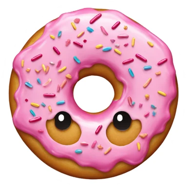 Donut with pink frosting and sprinkles  sticker