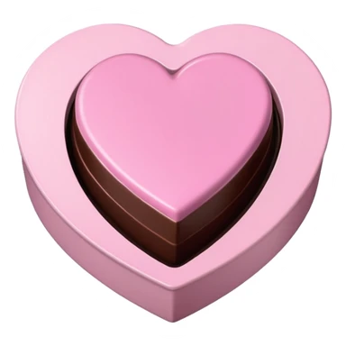Pastel pink heart shaped box with chocolates in it sticker