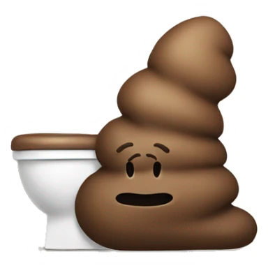 Poop in a toilet  sticker