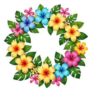 Beautiful Hawaiian flower lei sticker