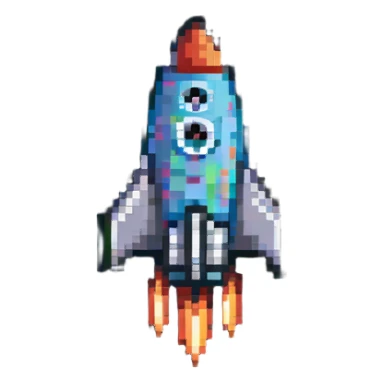 rocket ship sticker