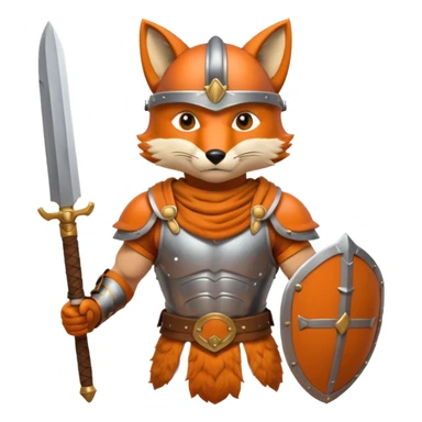 a fox Roman Gladiator sticker