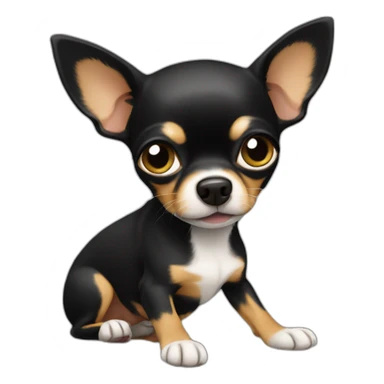 Chihuahua noir sticker
