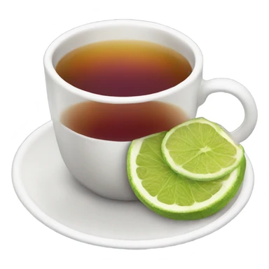 a cup of tea with bergamot slice sticker