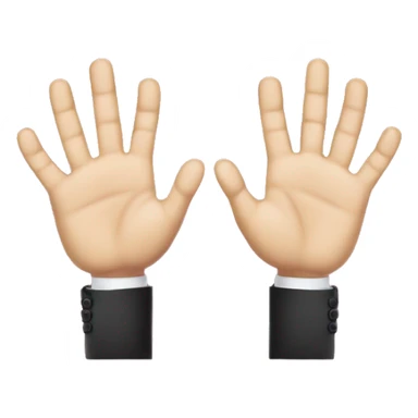 Two hands ten fingers one pinkie finger down sticker