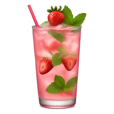 one pink strawberry mojito sticker