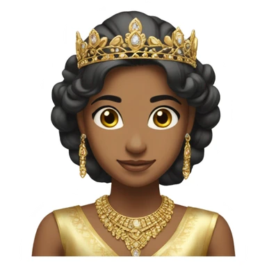 dainty gold tiara hindu princess sticker