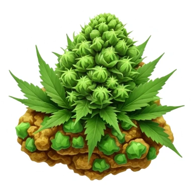 New cannabis kush nugget emoji sticker