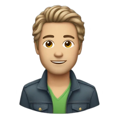 Daniel nass brazilian white brown hair sticker